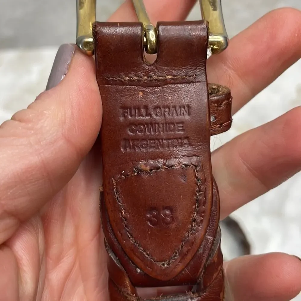 Vintage leather link belt